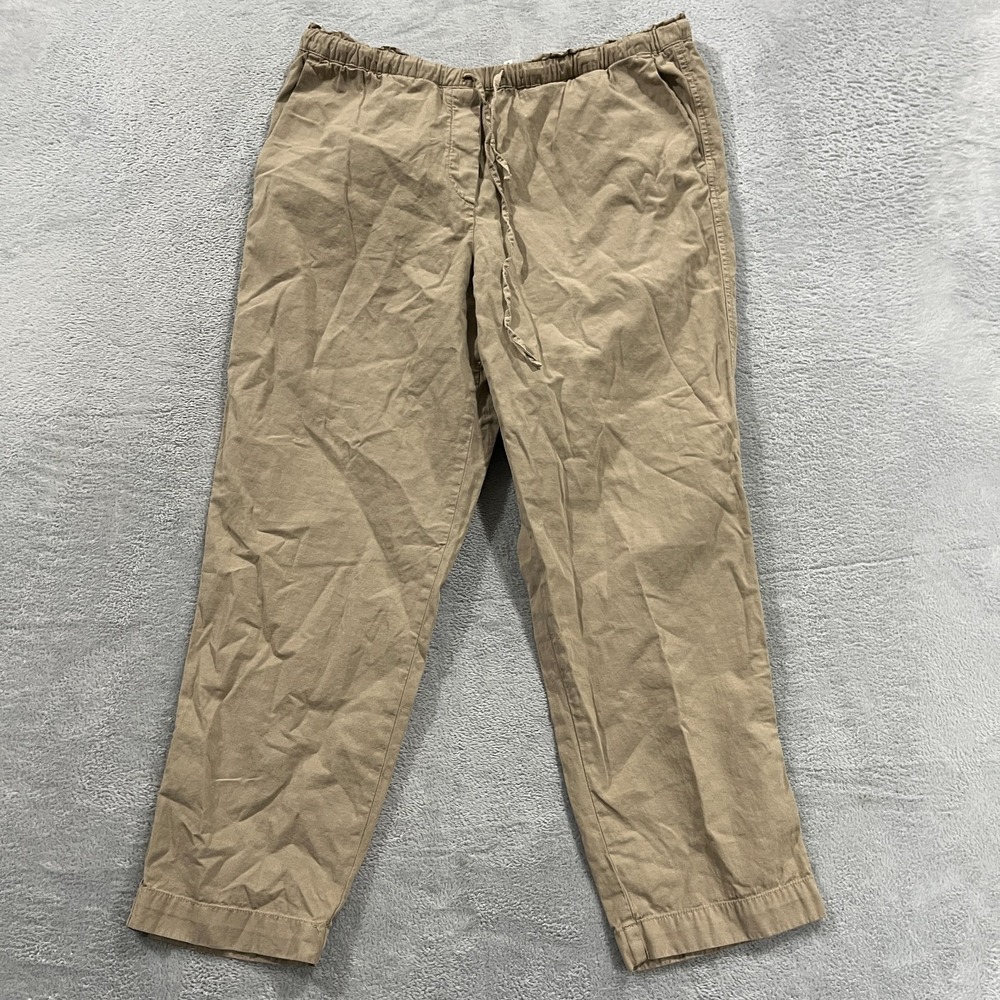 Marc‎ O'Polo Pants Women's 42 Linen Coastal Beach Boho Hippie Drawstring